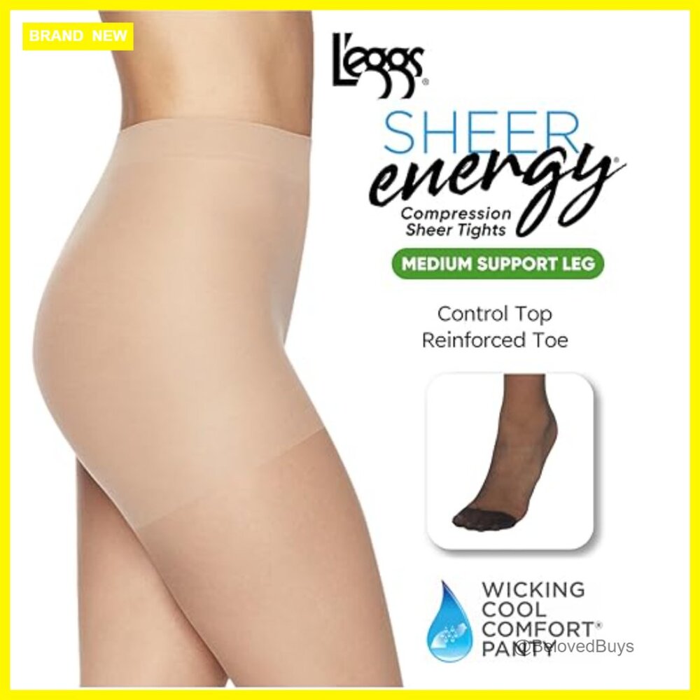 Medium Support Compression Tights Control Top Rei… - image 2